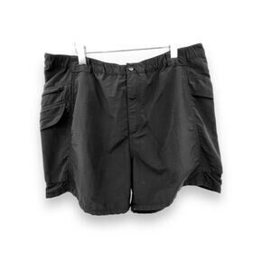 Helly Hansen black 100% nylon outdoor active cargo shorts liner XXL waist 40